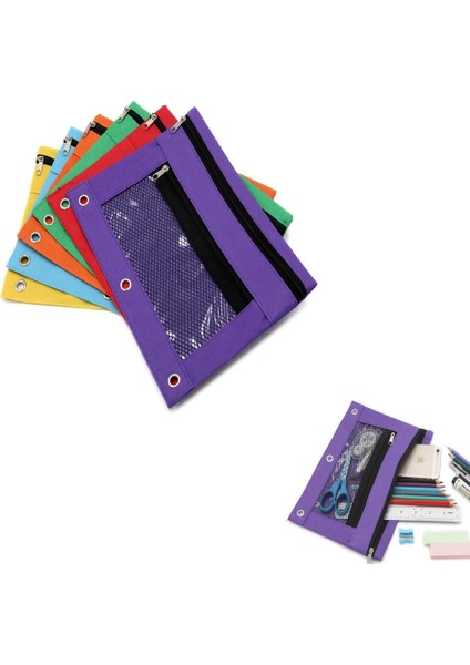 Turuncu Tarzı Xrhyy 6'lı Klasör Kalem Kılıfı Fermuarlı Paket Fermuar Çeker 2 Cepli Kalem Kutusu 3 Halkalı ve Çift Cepli ve Örgü Pencereli (Yurt Dışından) fırsatları