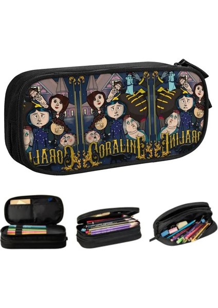 No.12 Tarzı Sevimli H Cadılar Bayramı Filmi Coraline Kalem Kutuları Erkek Kız Için Büyük Depolama Kalem Kutusu Kırtasiye (Yurt Dışından) fiyatları