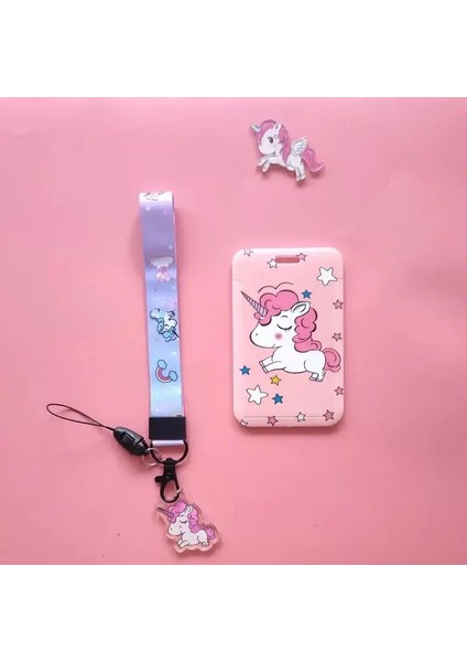 Siyah Stil Mınkys Sevimli Unicorn Abs Çekmece Kart Sahibinin Kredi Kimliği Banka Kartı Otobüs Kartı Koruyucu Kılıf Kırtasiye Çocuklar Hediye (Yurt Dışından)