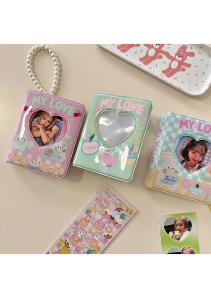 Kolye Tarzı ile Mınkys Yeni Varış Kawaii Aşkım Kek Ayı Kpop Fotoğraf Kartları Kart Sahibinin Idol Fotoğraf Kollu Depolama Kitap Kırtasiye (Yurt Dışından) modelleri
