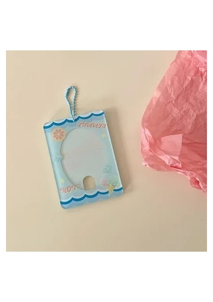 Siyah Stil Mınkys Yeni Varış Kawa Kpop Fotocard Tutucu Kartpostallar Koruyucu Kılıf Fotoğraf Kollu Dekorasyon Çanta Kolye Kırtasiye (Yurt Dışından)