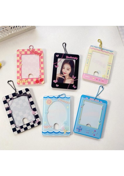 Siyah Stil Mınkys Yeni Varış Kawa Kpop Fotocard Tutucu Kartpostallar Koruyucu Kılıf Fotoğraf Kollu Dekorasyon Çanta Kolye Kırtasiye (Yurt Dışından) fiyatları