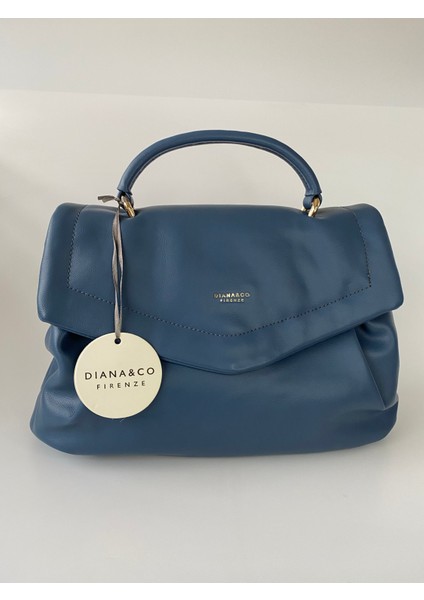 Dıana&co Kapaklı Model El ve Omuz Çantası 35X25 Dusty Blue