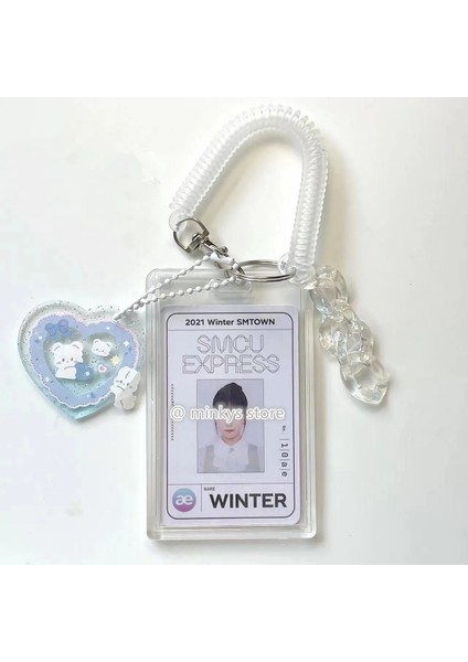 Pembe Tarzı Mınkys Yeni Varış Aşk Kalp Kawa Akrilik Şeffaf Fotocard Tutucu Kart Fotoğraf Tutucu Çanta Kolye Okul Kırtasiye (Yurt Dışından) fırsatları