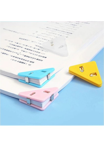 Siyah Stil Yaratıcı Üçgen Klip Fatura Klip Kitap Kağıt Köşe Klip Bağlayıcı Klip Masa Depolama Raf Ofis Masa Üstü Organiser Kırtasiye (Yurt Dışından) fırsatları