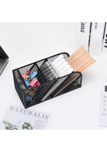 Siyah Stil Basit Masa Ofis Malzemeleri Organizatör 4 Yuvaları Kalem Kalemlik Metal Dresser Vanity Sayaç Kadın Erkek Öğrenci Personel (Yurt Dışından) fiyatları