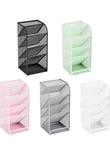 Siyah Stil Basit Masa Ofis Malzemeleri Organizatör 4 Yuvaları Kalem Kalemlik Metal Dresser Vanity Sayaç Kadın Erkek Öğrenci Personel (Yurt Dışından) modelleri