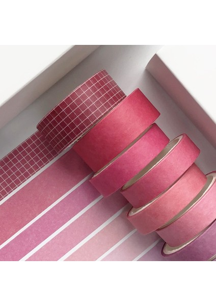 No.4 Tarzı 8rollsset Düz Renk Washi Bant Diy Dekorasyon Scrapbooking Maskeleme Bandı Yapışkan Bant Sticker Kırtasiye Kevin & Sasa Crafts Tarafından (Yurt Dışından) modelleri