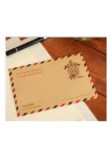 BYRANDOM10PCS Tarzı ve Iş Davetiyeleri Için Vintage Kraft Kağıt Zarflar Kartpostal Mektup Cüzdan Hediye Için Zarf Hava Posta Kırtasiye (Yurt Dışından)