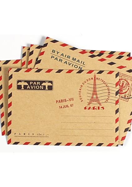 BYRANDOM10PCS Tarzı ve Iş Davetiyeleri Için Vintage Kraft Kağıt Zarflar Kartpostal Mektup Cüzdan Hediye Için Zarf Hava Posta Kırtasiye (Yurt Dışından) fiyatları