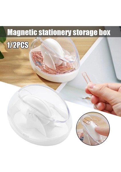 ZK30 Temizle Ataşlar Saklama Kutusu Manyetik Ataç Tutucu Organizatör Imleri Dağıtıcı Ev Okul Ofis Kırtasiye (Yurt Dışından) fiyatları