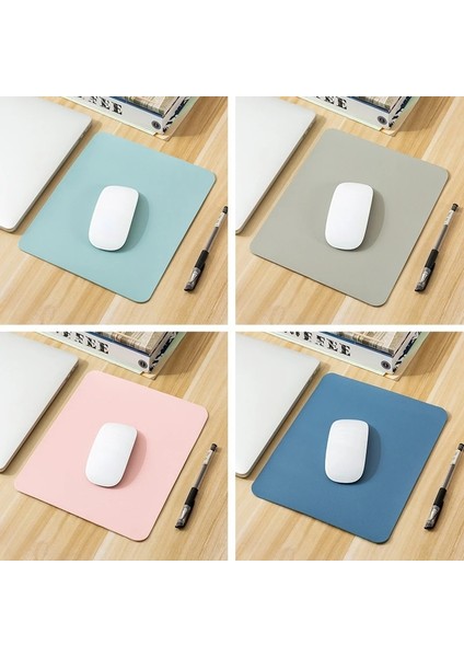 No.2 Tarzı 21*25 cm Pu Deri Pürüzsüz Mouse Pad Basit Düz Renk Fare Mat Kaymaz Su Geçirmez Mouse Pad Okul Ofis Masası Aksesuarları (Yurt Dışından) fırsatları