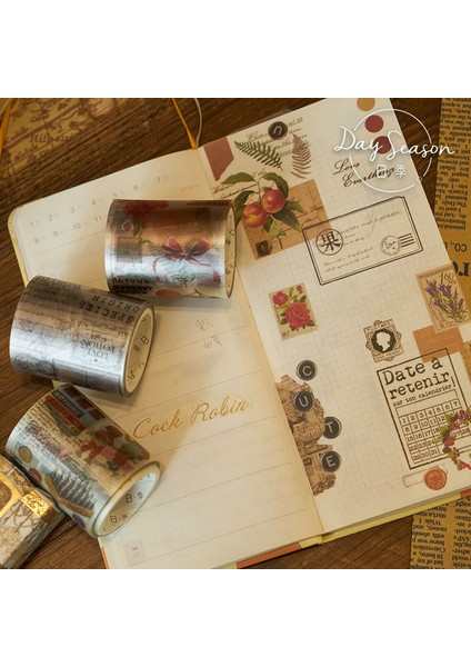 Modangshidai Tarzı Lot Dekoratif Yapışkan Bantlar Eski Zaman Scrapbooking Kendi Başına Yap Kağıdı Scrapbooking Çıkartmalar 3m (Yurt Dışından) fırsatları