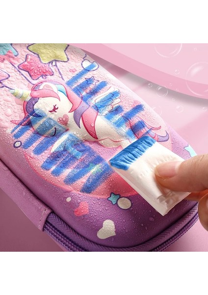 Denizkızı-Küçük Tarzı 3D Kalem Kutusu 3 Katmanlı Eva Kawaii Karikatür Büyük Kapasiteli Su Geçirmez Kapak Okul Kalem Çantası Okul Malzemeleri Kırtasiye Hediye Kutusu (Yurt Dışından) fırsatları