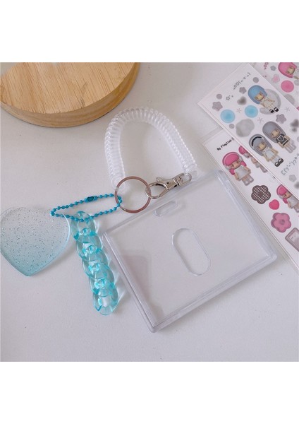 No.7 Tarzı Şeffaf Kart Tutucu Kpop Dıy Kart Sahipleri Akrilik Koruyucu Kılıf Kolye Çalışma Otobüsü Banka Fotocard Tutucu Kımlık Kartı Tutucu (Yurt Dışından)