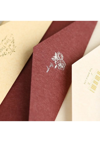 Kraft Kağıdı Stili 5 Adetlot Vintage Altın Davetiyeler Için Zarflar Kraft Kağıt Hediye Kartı Pencere Zarf Düğün Mektup Seti Mailer Kırtasiye (Yurt Dışından) indirimleri