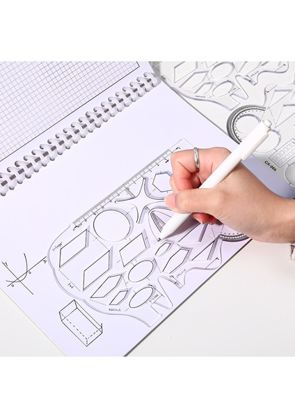 Yumuşak Stil Çok Fonksiyonlu Geometrik Cetvel Geometrik Çizim Şablonu Okul Öğrenci Ofis Mimarisi Için Ölçme Aracı Ölçme Kuralı (Yurt Dışından) modelleri