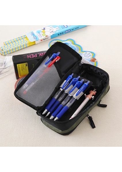 Gri Tarzı Kore Çok Fonksiyonlu Okul Kalem Kutusu ve Çantaları Erkekler ve Kızlar Için Büyük Kapasiteli Kalem Perde Kutusu Çocuklar Hediye Kırtasiye Malzemeleri (Yurt Dışından) indirimleri