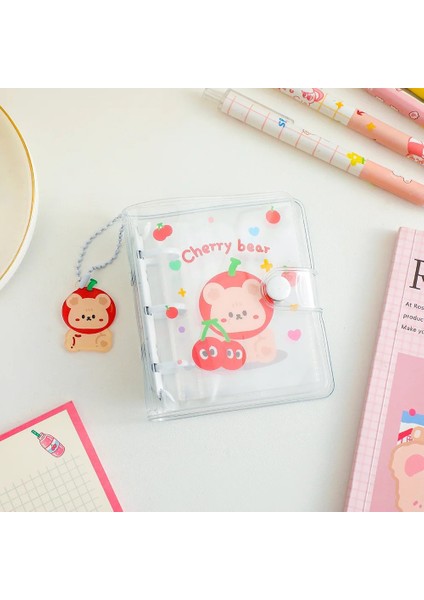 Kırmızı Stil Ins Öğrenci Fotocard Tutucu Artoon Sevimli Şeffaf Albüm Kız Pvc Fotoğraf Bağlayıcı Dıy Idol Küçük Kart Koleksiyonu Kitabı (Yurt Dışından)