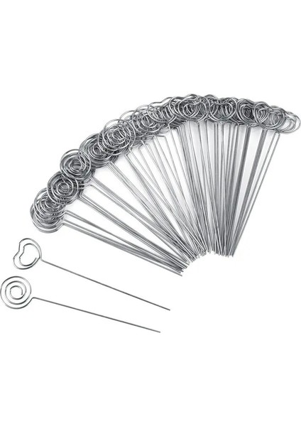 Gümüş Tarzı 60 Parça Metal Teller Not Klipsi Not Kartı Sahipleri Masa Numarası Klip Fotoğraf Düğün Pastası Dekoru Için Standı, Yuvarlak ve Kalp (Yurt Dışından) fiyatları