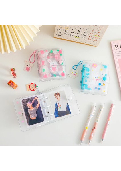 Kırmızı Stil Ins Öğrenci Fotocard Tutucu Artoon Sevimli Şeffaf Albüm Kız Pvc Fotoğraf Bağlayıcı Dıy Idol Küçük Kart Koleksiyonu Kitabı (Yurt Dışından) fırsatları