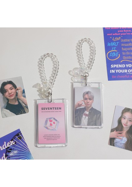 Kelebek Tarzı Orijinal Tasarım Akrilik Şeffaf Kpop Fotoğraf Kartı Tutucu Idol Fotoğraf Koruyucu Kılıf Fotocard Tutucu Kawaii Kırtasiye (Yurt Dışından) fiyatları