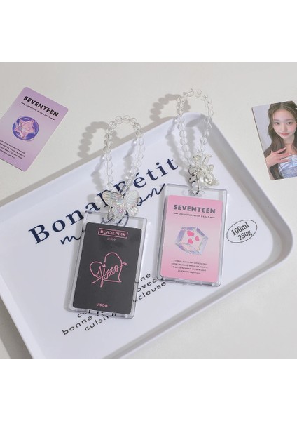Kelebek Tarzı Orijinal Tasarım Akrilik Şeffaf Kpop Fotoğraf Kartı Tutucu Idol Fotoğraf Koruyucu Kılıf Fotocard Tutucu Kawaii Kırtasiye (Yurt Dışından) fırsatları