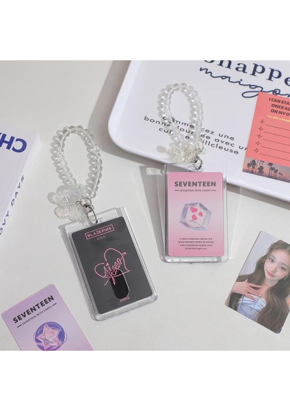 Kelebek Tarzı Orijinal Tasarım Akrilik Şeffaf Kpop Fotoğraf Kartı Tutucu Idol Fotoğraf Koruyucu Kılıf Fotocard Tutucu Kawaii Kırtasiye (Yurt Dışından) indirimleri