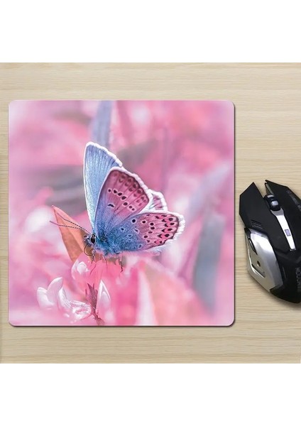 Bifeng Shop B-180X220X2MM Stili Kelebek Pembe Mouse Pad Estetik Küçük Bilgisayar Dizüstü Bilgisayar Kaymaz Kauçuk Klavye Pedi Masa Mat Ofis Ev Masaüstü Kurutma Kağıtları (Yurt Dışından)