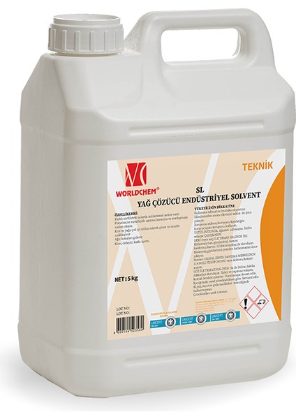Yağ Çözücü Endüstriyel Solvent Sl 5 kg