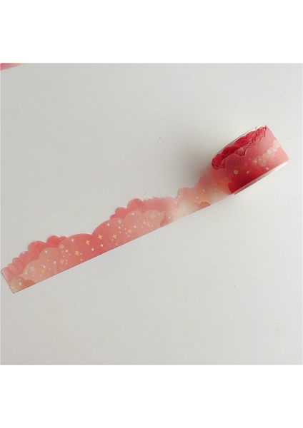 Kırmızı Stil Rüya Degrade Renk Bulutlar Yıldız Washi Bant Yaratıcı Etiket Dıy Sahne Tasarım El Hesabı Dekoratif Bant Kawaii Kırtasiye 5m (Yurt Dışından)