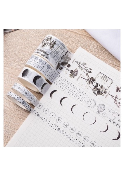 Ben Stil 10 Rollsbox Sevimli Washi Bant Seti Dekoratif Maskeleme Bandı Retro Vintage Bullet Günlüğü Dergisi Bant Okul Kırtasiye Malzemeleri (Yurt Dışından) modelleri