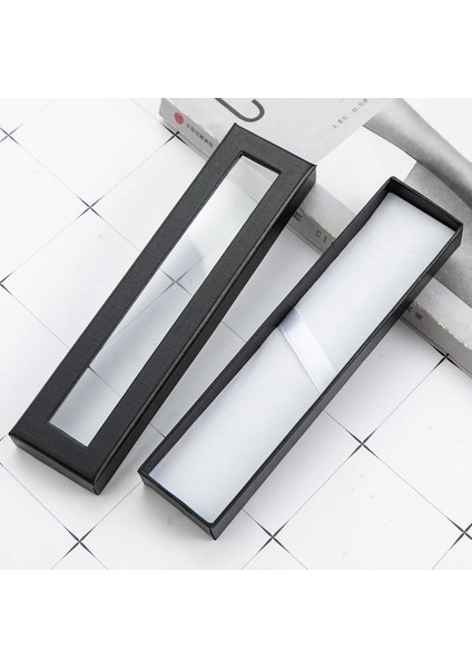 Siyah Stil Kalem Kutusu Kağıt Kutusu Takı Hediye Kalem Kutusu Cennet ve Dünya Kapak Hediye Kutusu Kırtasiye (Yurt Dışından)