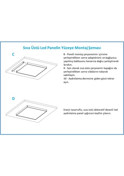 60X60 LED Panel Sıva Üstü Desenli Tekli 46511263SU