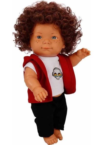 Dollz'n More Curly Bebek 35 cm - Kurukafa Tişörtlü