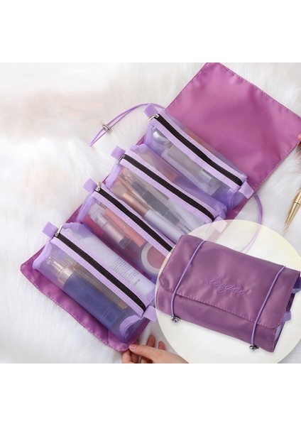 Zunhai 4'ü 1 Arada Kadın Trav Portatif Su Geçirmez Kozmetik Çanta Yeşil (Yurt Dışından)