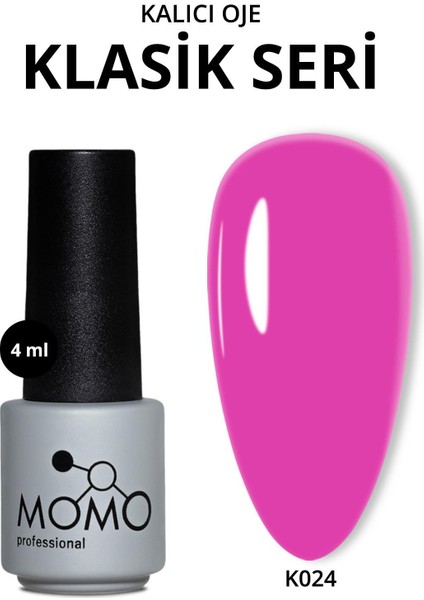 Kalıcı Oje K024, Fuşya Pembe, 4 ml