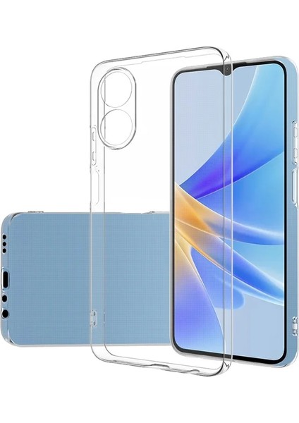 Oppo A17 Kılıf Kamera Korumalı Şeffaf Yumuşak Silikon Kılıf