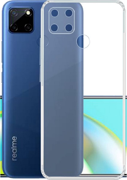 Realme C12 Kılıf Kamera Korumalı Şeffaf Yumuşak Silikon Kılıf