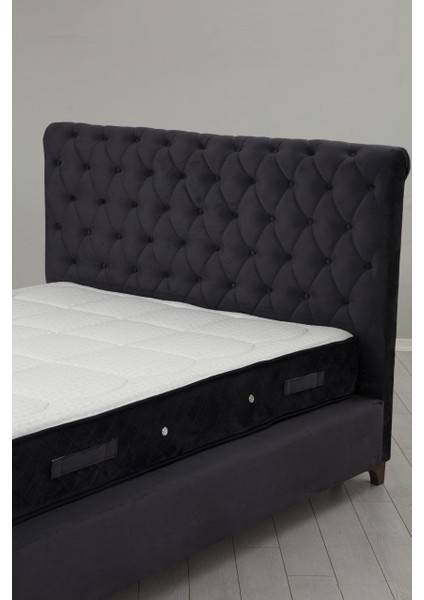 Deluxe Baza+Başlık+Sonata Yatak ANTRASIT150X200