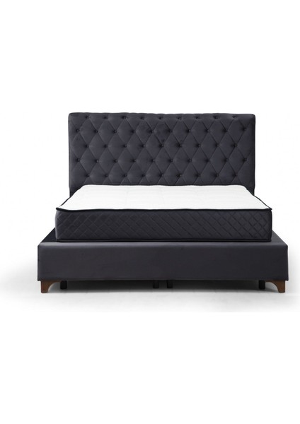 Deluxe Baza+Başlık+Sonata Yatak ANTRASIT150X200