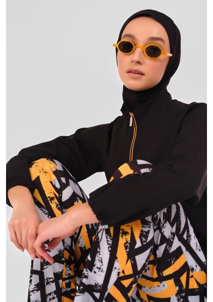 Reglan Kol Pantolonu Desenli Tesettür Mayo fırsatları