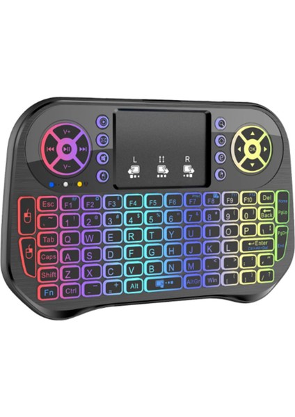 I10 Uçan Hava Fare Mini Klavye Uzaktan Kumanda 2.4g Bluetooth Arka Işık Kızılötesi Öğrenme Aracı Android Tv Kutusu Için (Yurt Dışından)