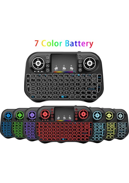 I10 Uçan Hava Fare Mini Klavye Uzaktan Kumanda 2.4g Bluetooth Arka Işık Kızılötesi Öğrenme Aracı Android Tv Kutusu Için (Yurt Dışından)