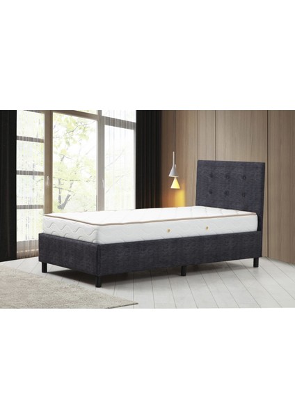 Hira Sabit Baza+Başlık+Yatak ANTRASIT140X200