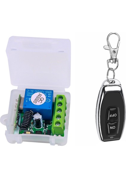 Dc 12V Tek Kanallı Röle Modülü Evrensel Kablosuz Anahtar Rf Röle Alıcı + 1 Uzaktan Kumanda (Yurt Dışından)