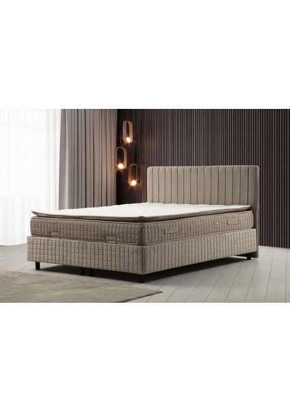 Safir Baza Başlık Pedli Yatak SETI140X200
