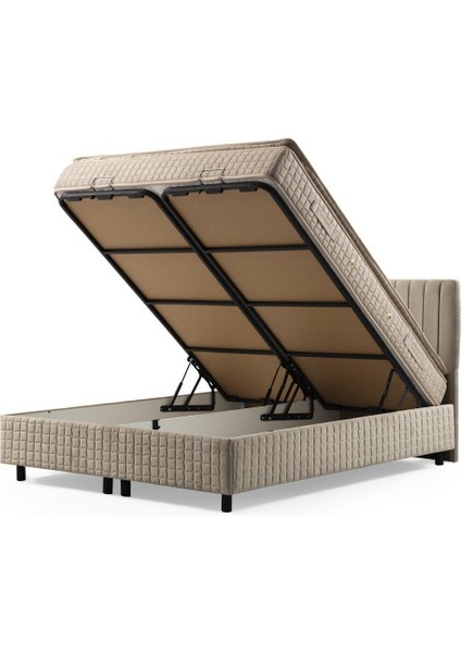 Safir Baza Başlık Pedli Yatak SETI140X200