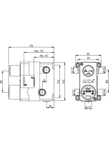 Ankastre Banyo Bataryası Sıva Altı 3 Yollu Mat Siyah 102166307C1 fiyatları