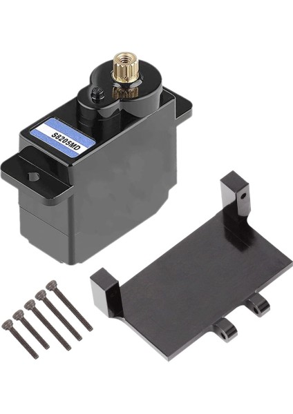 Dijital Metal Dişli Servo ve Metal Servo Montaj Braketi 1/24 Rc Paletli Araba Eksenel SCX24 90081 AXI00002 Yükseltme Parçaları (Yurt Dışından)